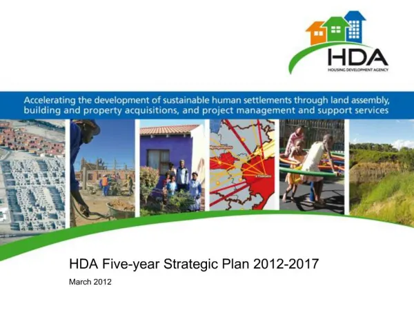 HDA Five-year Strategic Plan 2012-2017 March 2012