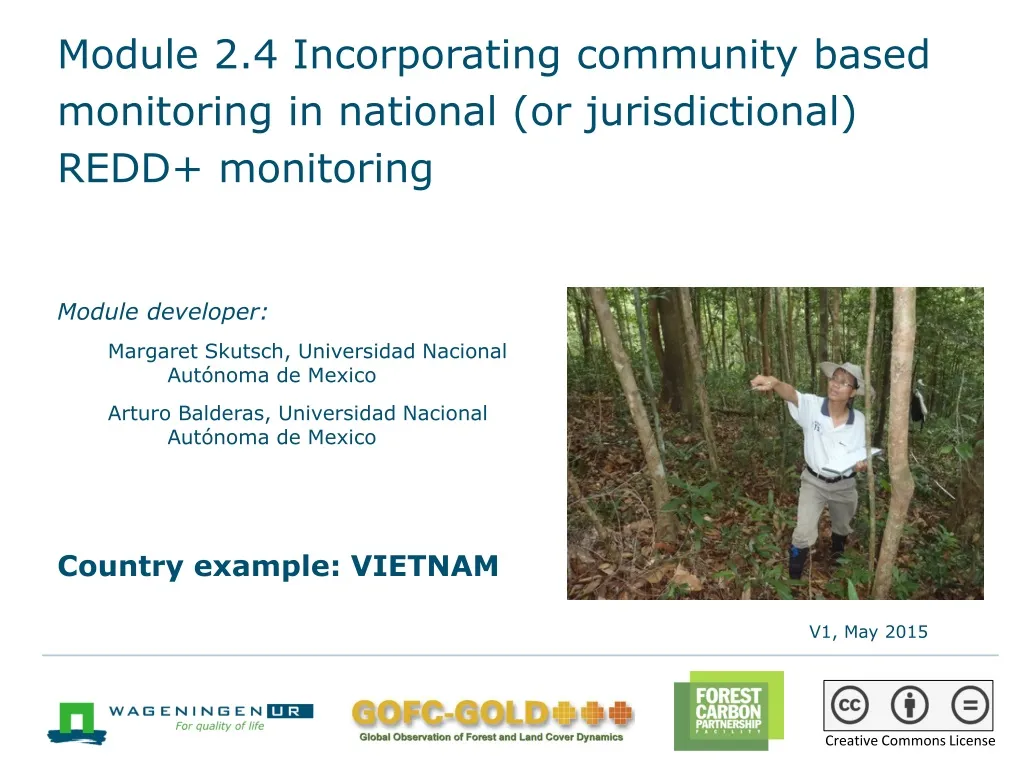 module 2 4 incorporating community based monitoring in national or jurisdictional redd monitoring