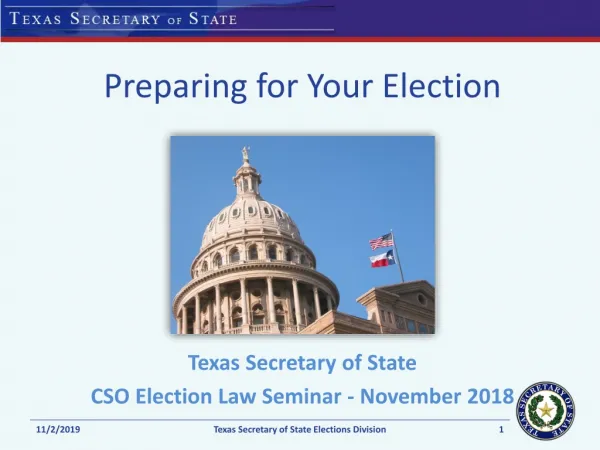 Preparing for Your Election