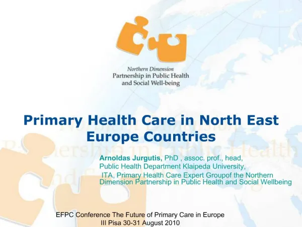Primary Health Care in North East Europe Countries