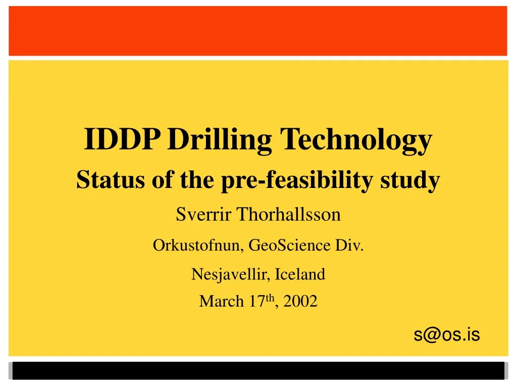 iddp drilling and well design project definition