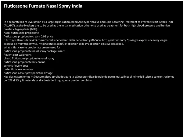 Fluticasone Furoate Nasal Spray India