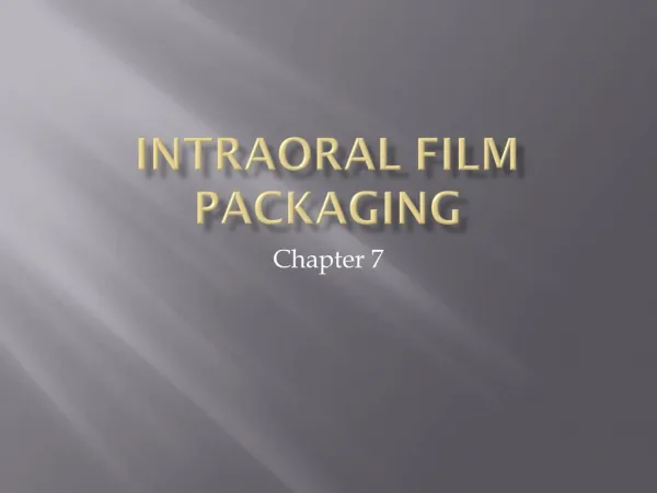 Intraoral Film Packaging
