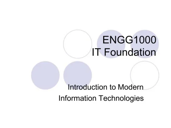 ENGG1000 IT Foundation