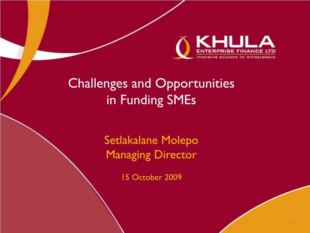 challenges and opportunities in funding smes