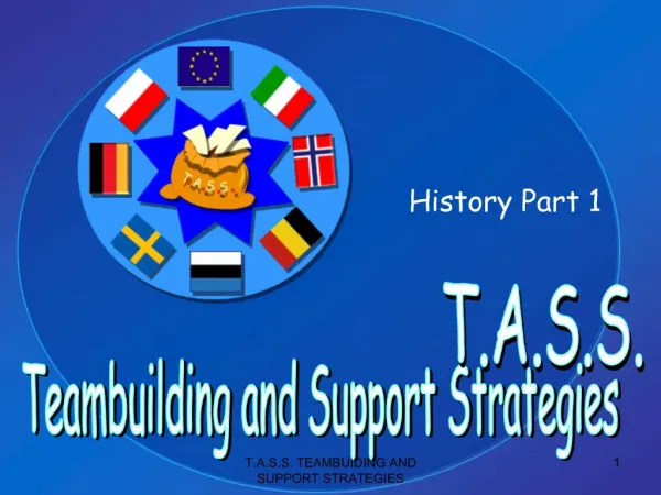 T.A.S.S. TEAMBUIDING AND SUPPORT STRATEGIES