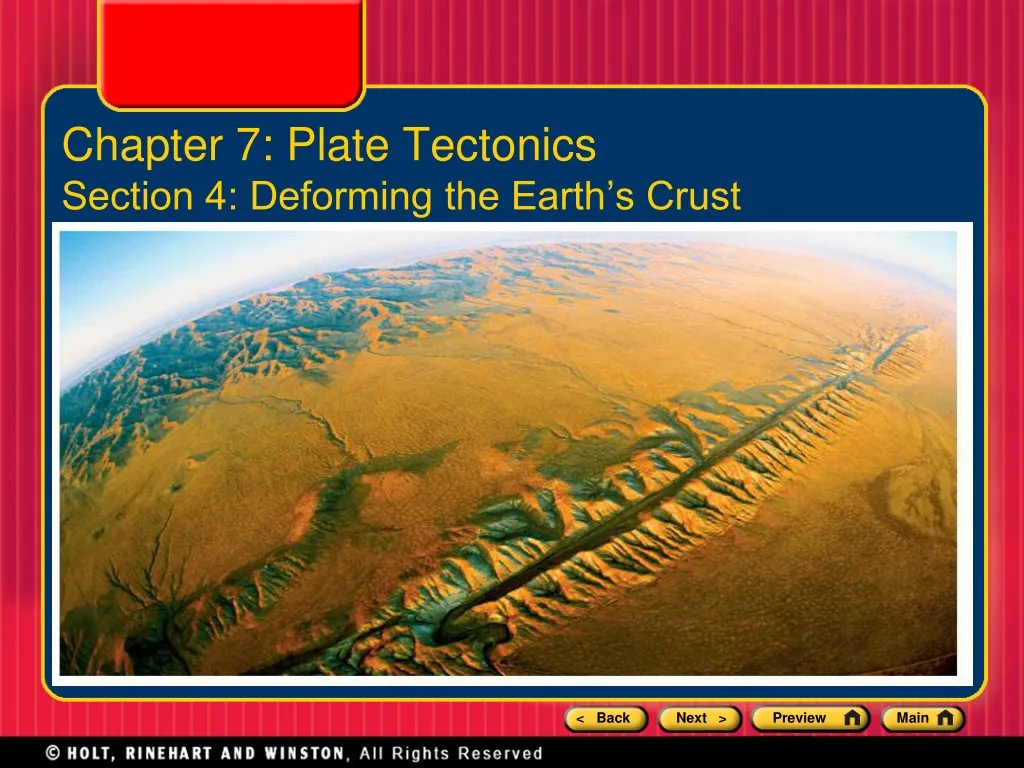 chapter 7 plate tectonics section 4 deforming the earth s crust