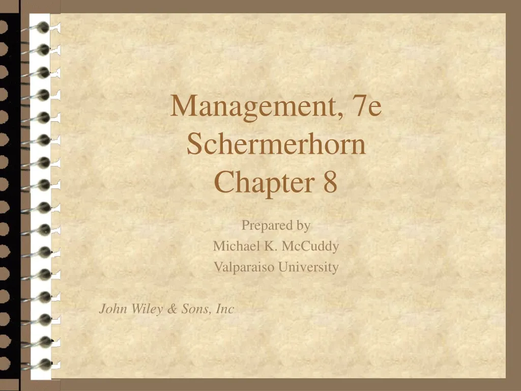 management 7e schermerhorn chapter 8