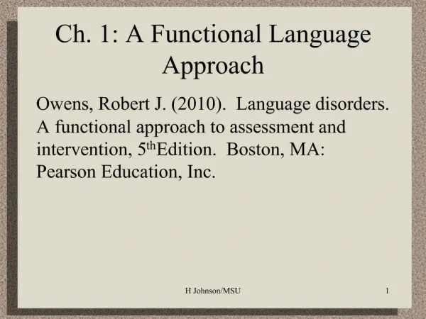 Ch. 1: A Functional Language Approach