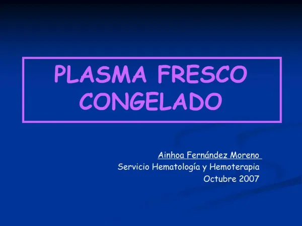 PLASMA FRESCO CONGELADO
