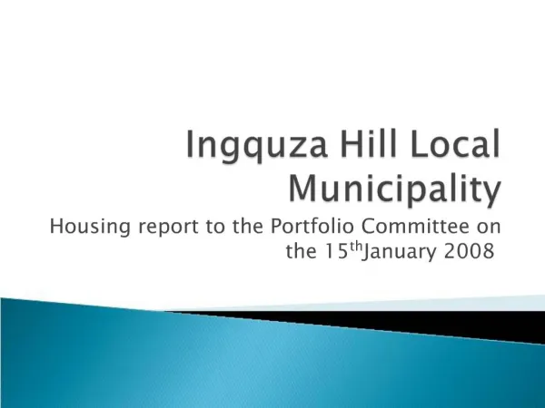 Ingquza Hill Local Municipality