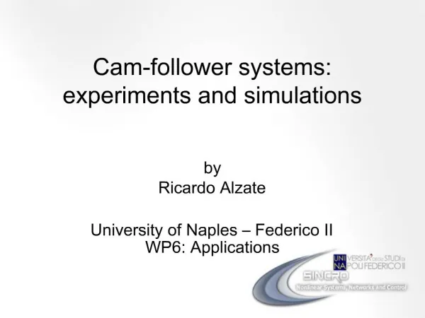 Cam-follower systems: experiments and simulations