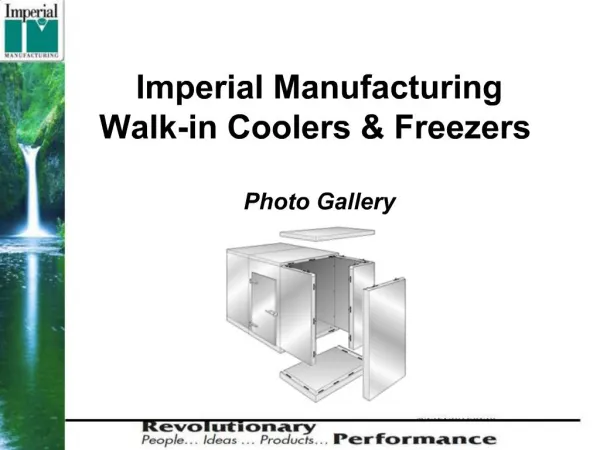 Imperial Manufacturing Walk-in Coolers Freezers Photo Gallery