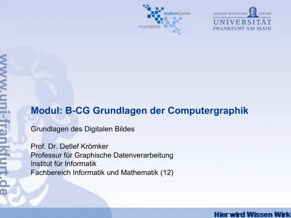 Modul: B-CG Grundlagen der Computergraphik