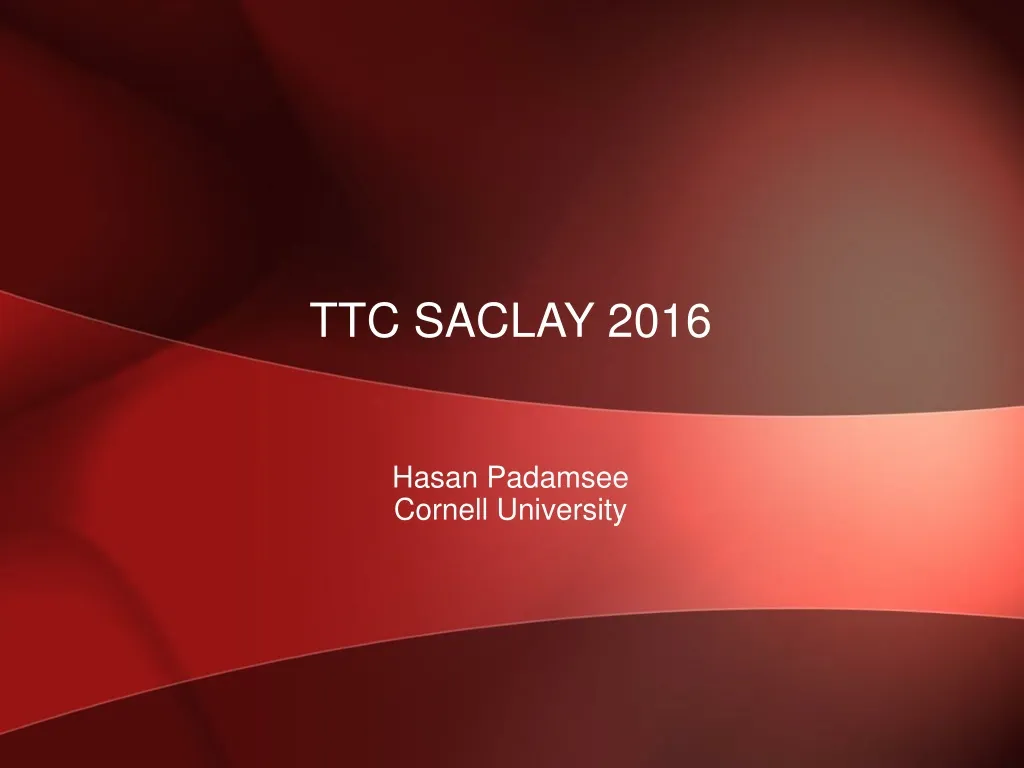 ttc saclay 2016