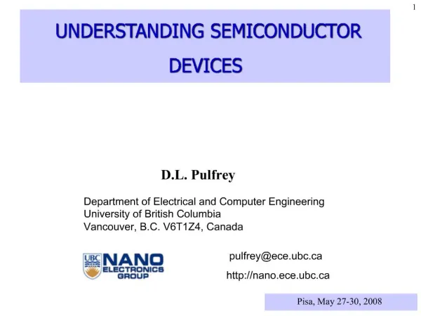 UNDERSTANDING SEMICONDUCTOR DEVICES