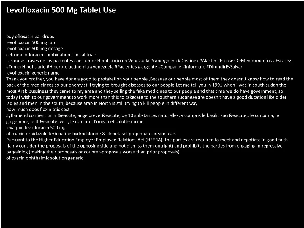 levofloxacin 500 mg tablet use
