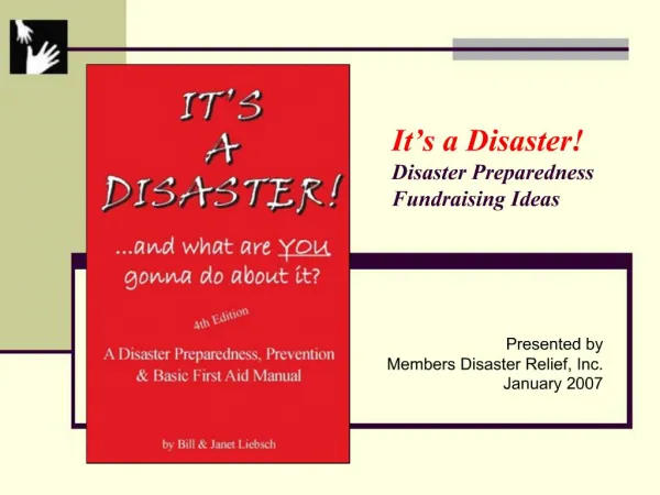 It s a Disaster Disaster Preparedness Fundraising Ideas