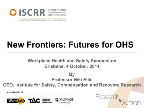 New Frontiers: Futures for OHS