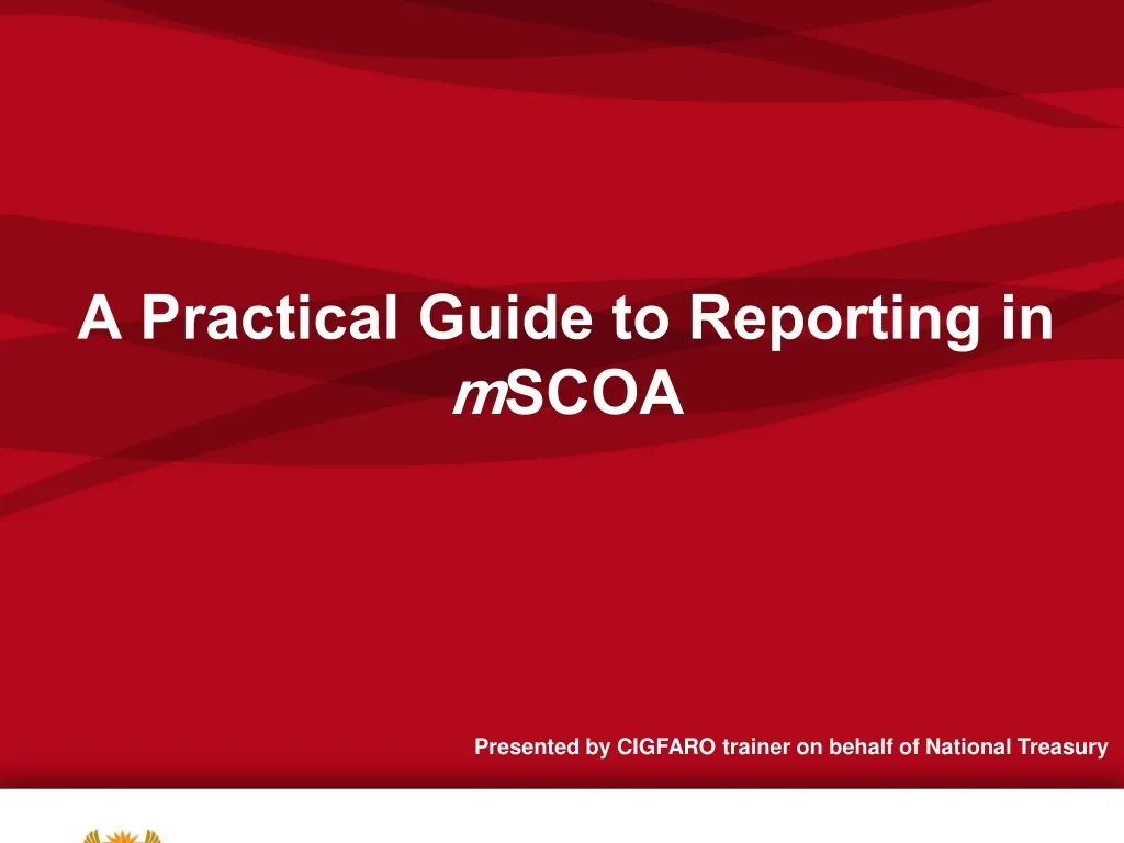 a practical guide to reporting in m scoa