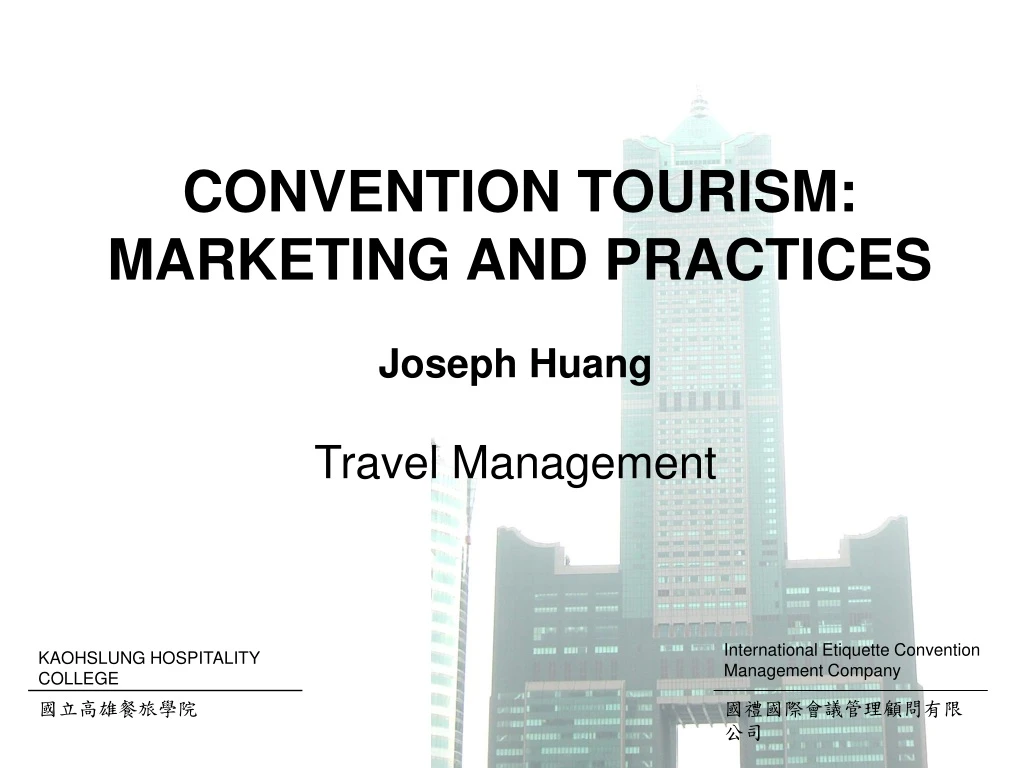 convention tourism marketing and practices