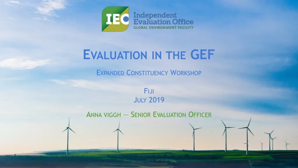 evaluation in the gef expanded constituency