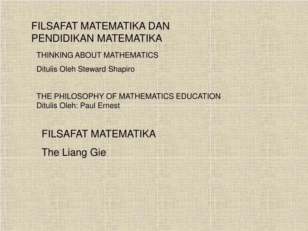 filsafat matematika dan pendidikan matematika