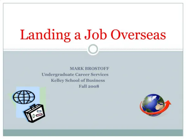 Landing a Job Overseas