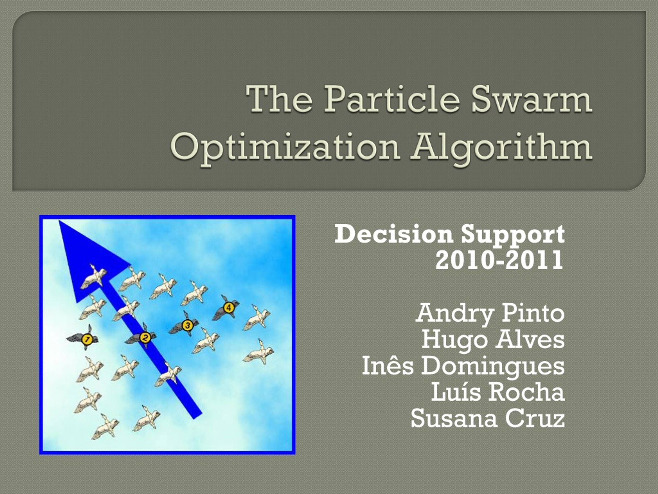 PPT - The Particle Swarm Optimization Algorithm PowerPoint Presentation ...
