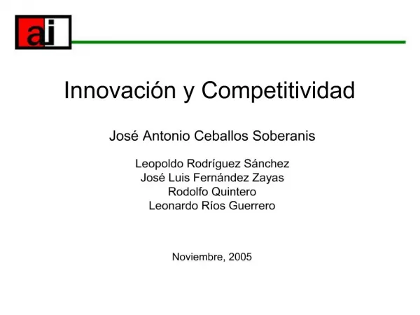 Innovaci n y Competitividad