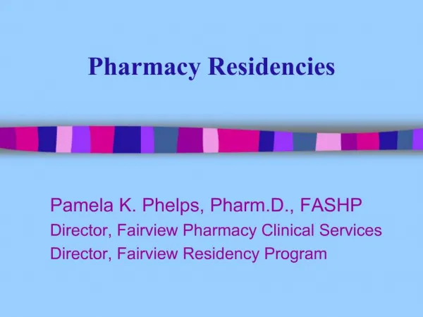 Pharmacy Residencies