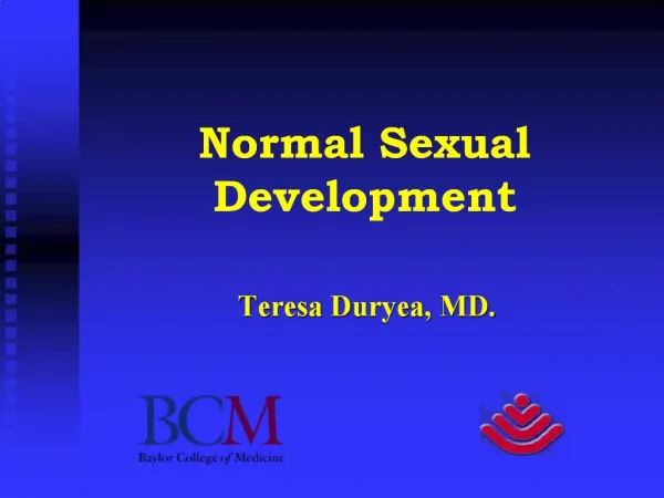 Normal Sexual Development