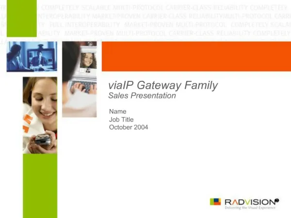 ViaIP Gateway Family Sales Presentation