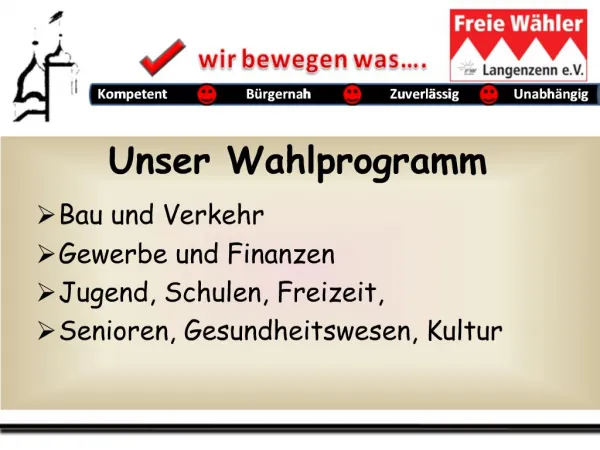 Unser Wahlprogramm