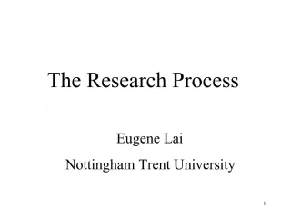 The Research Process - slide 1
