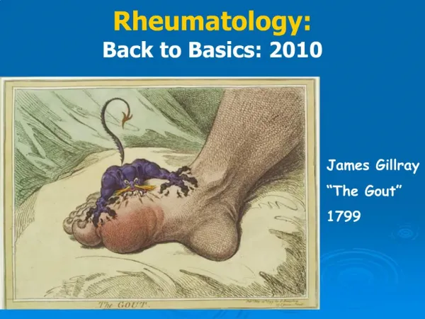 Rheumatology: Back to Basics: 2010