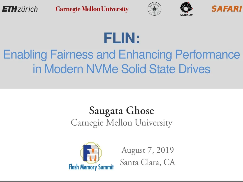 flin enabling fairness and enhancing performance in modern nvme solid state drives
