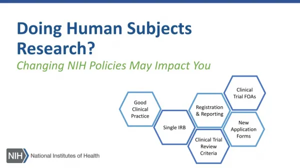 Doing Human Subjects Research? Changing NIH Policies May Impact You
