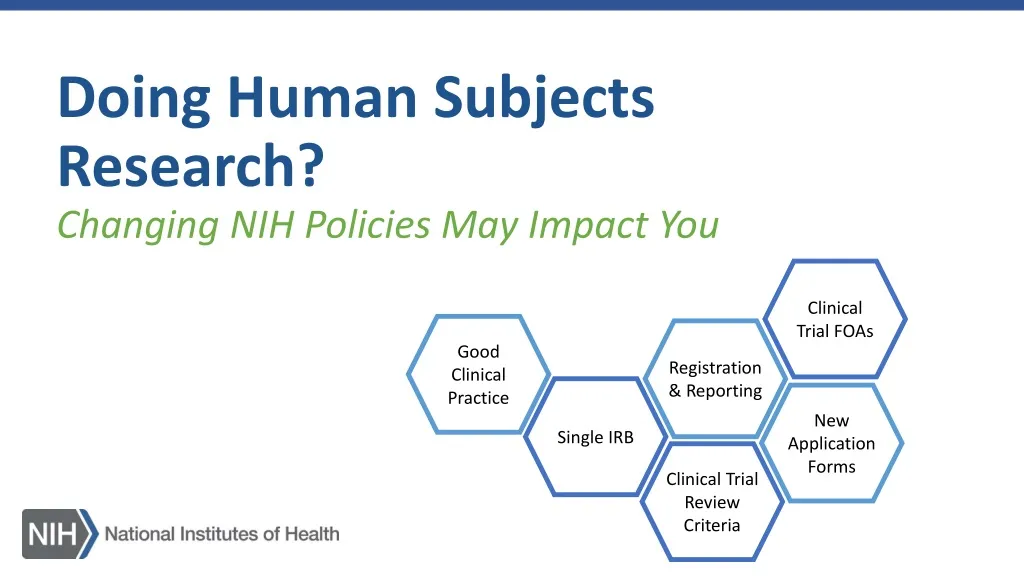 doing human subjects research changing nih policies may impact you