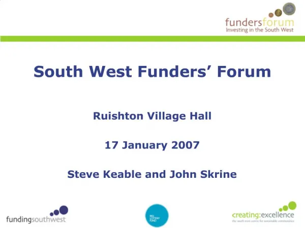 South West Funders Forum