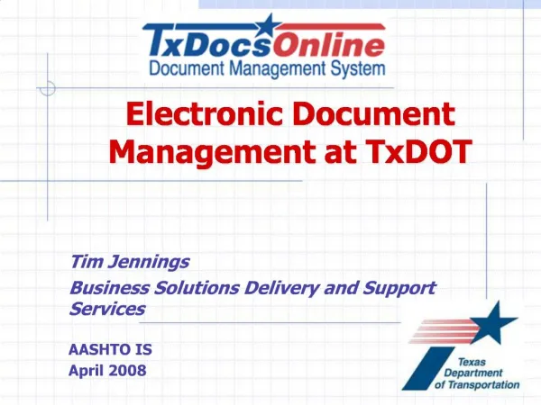 Tim Jennings Business Solutions Delivery and Support Services