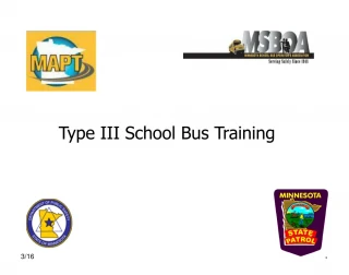 Type III School Bus Training - slide 1