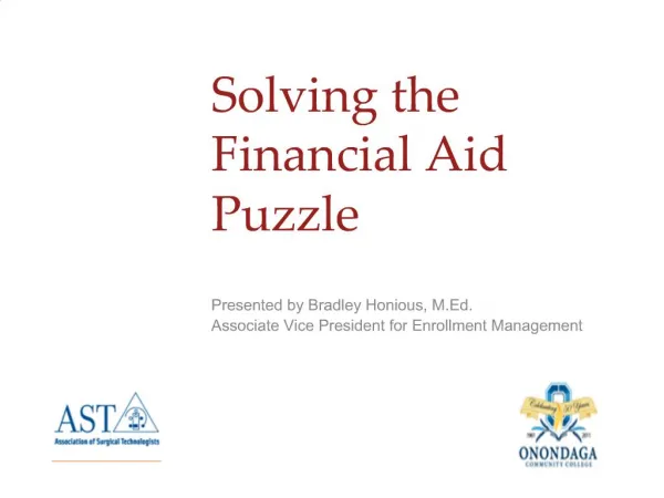 Solving the Financial Aid Puzzle