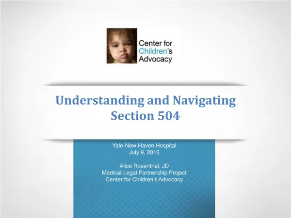 Understanding and Navigating Section 504
