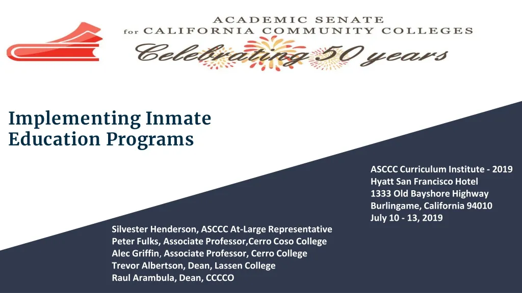 implementing inmate education programs