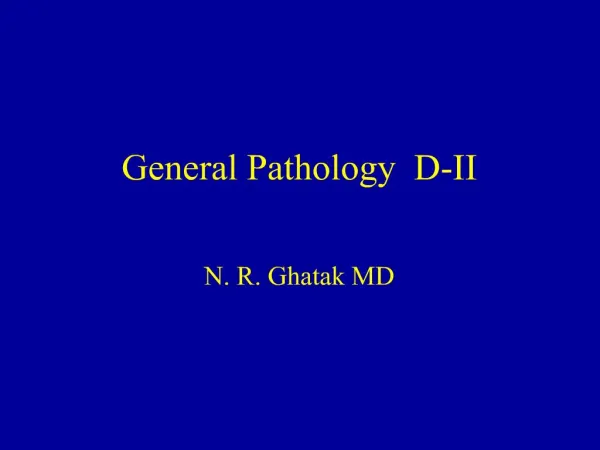 General Pathology D-II