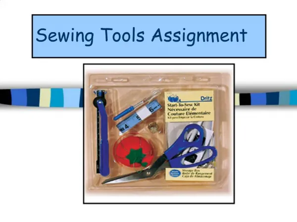 Sewing Tools Assignment