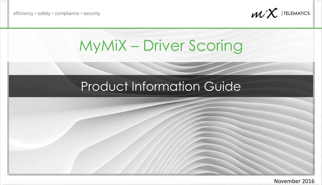 mymix driver scoring