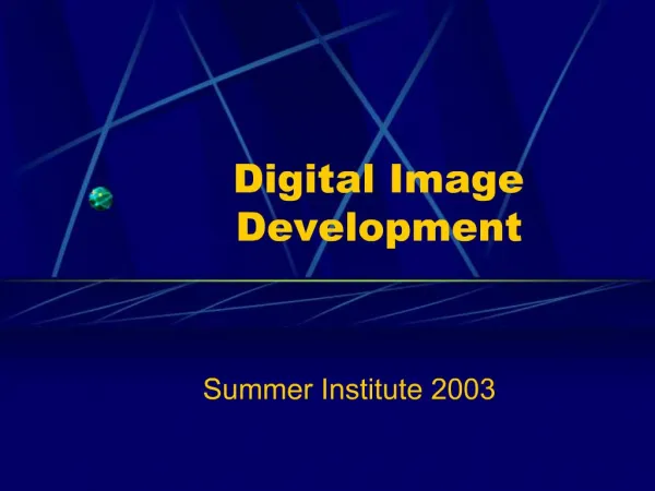 Digital Image Development