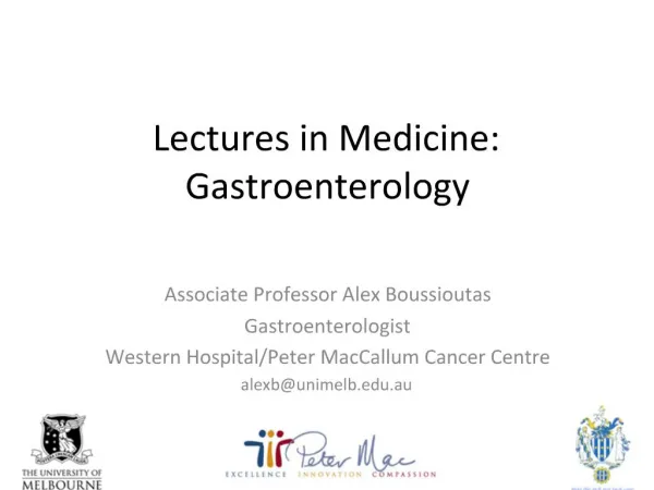 Lectures in Medicine: Gastroenterology
